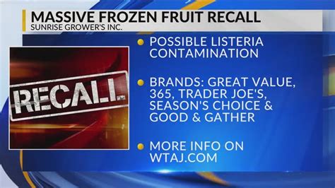 Massive recall of frozen fruits issued across the country